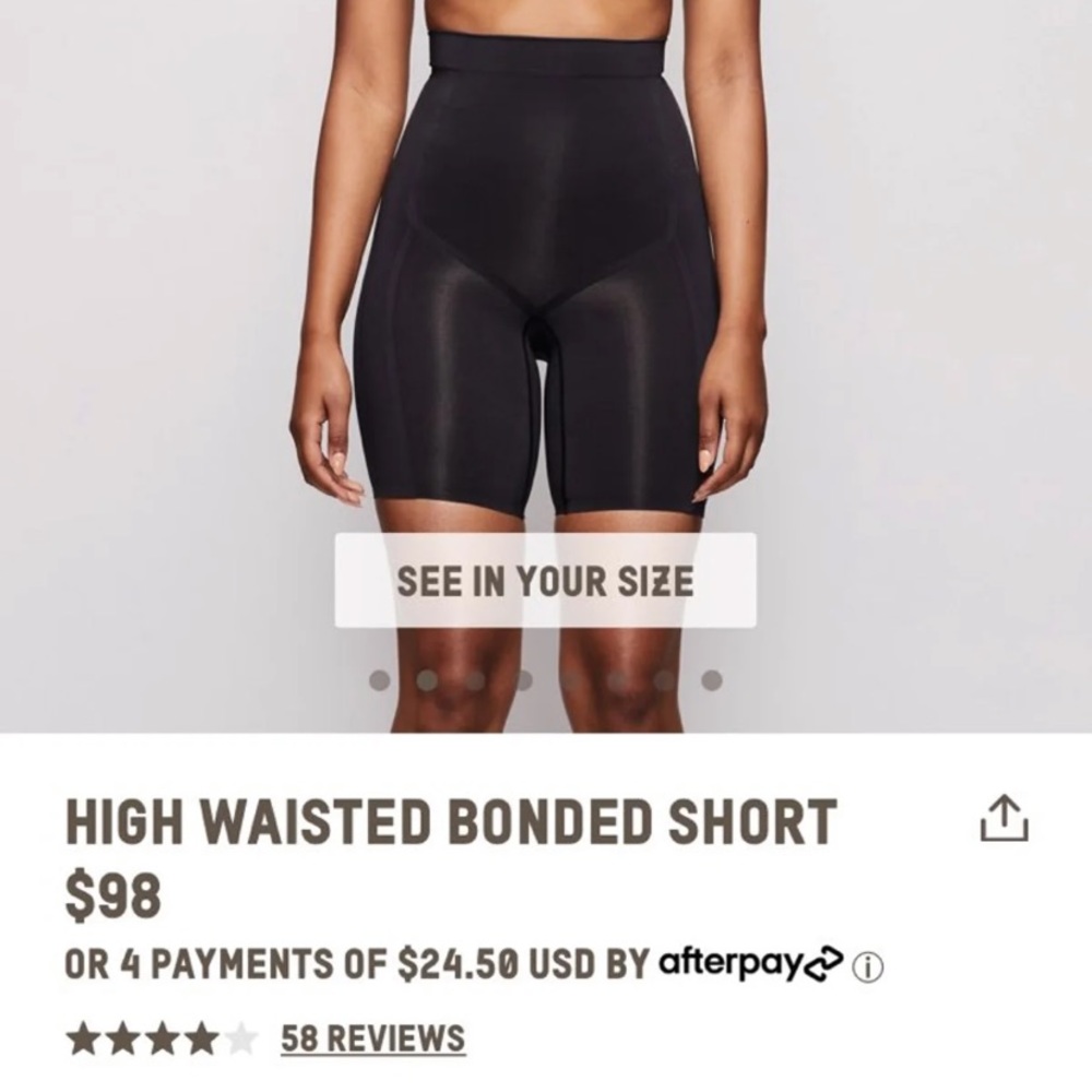 Skims high waisted bind short
